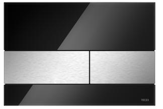 TECEsquare Betätigungplatte black, grey & chrom