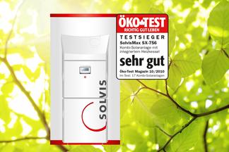 Solvis Max vor grünem Hintergrund