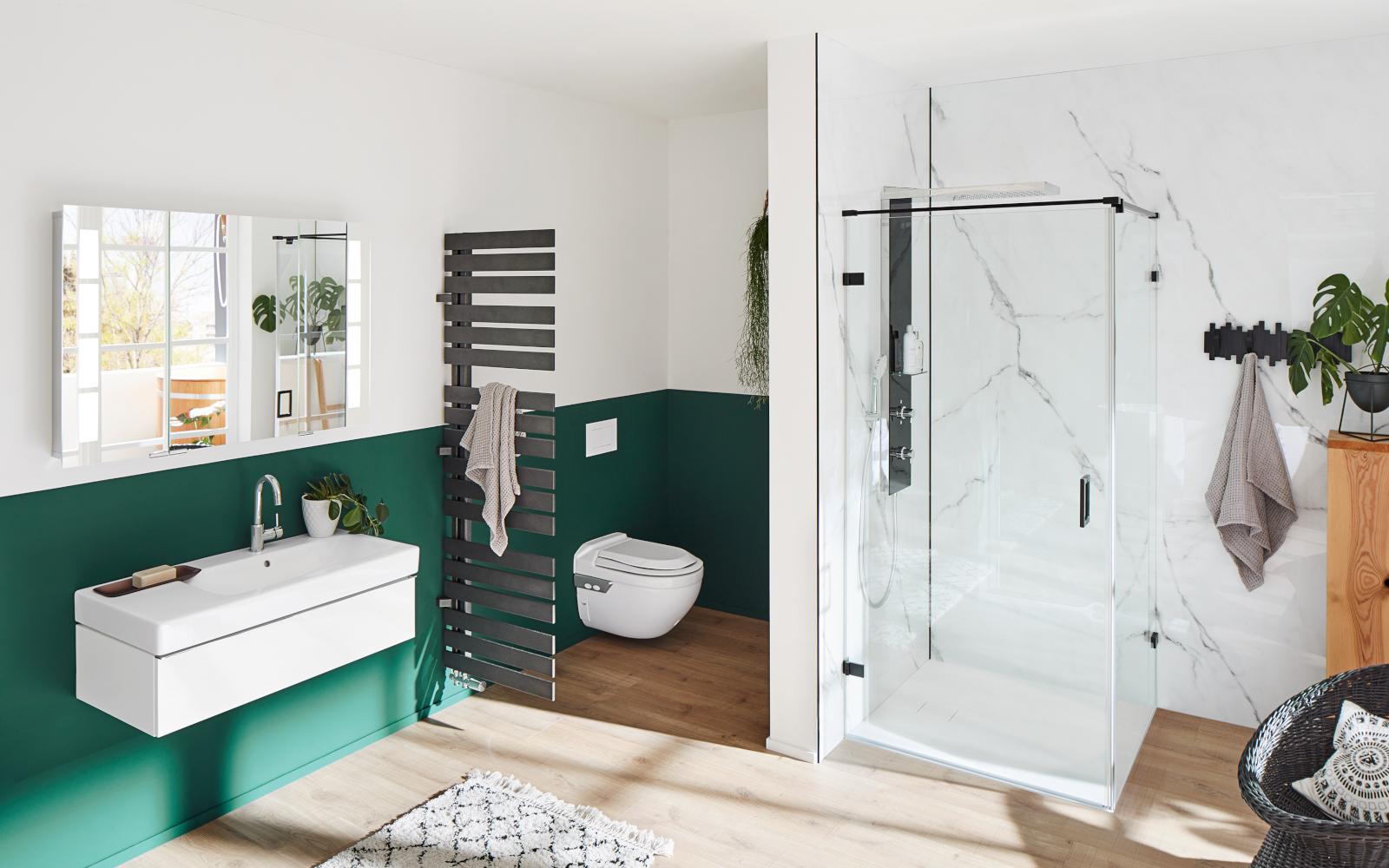 Badezimmer mit Designheizkörper von HSK