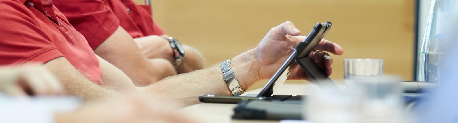 Nutzung eines Tablets 